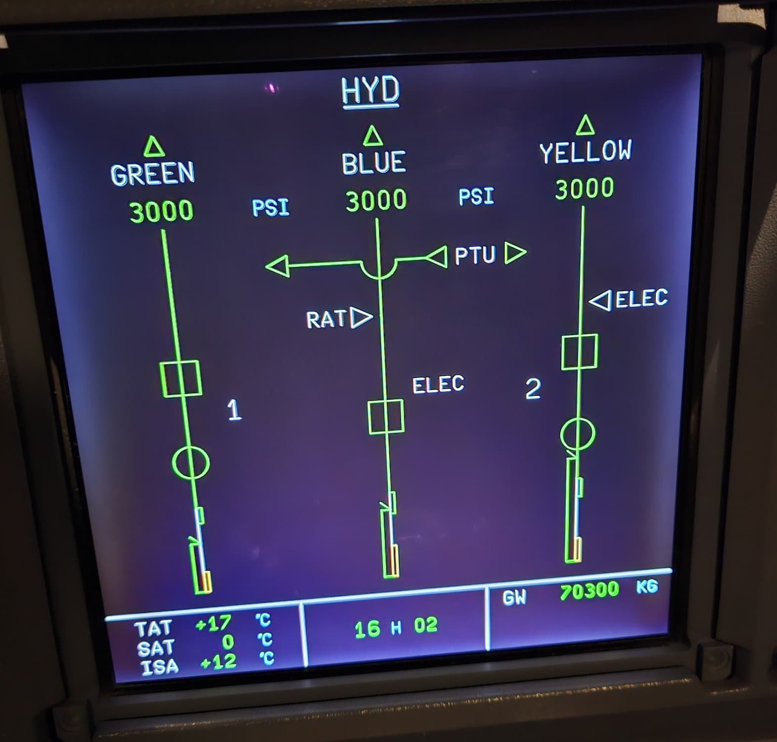 Hydraulic Electronic Centralized Aircraft Monitor Simulation